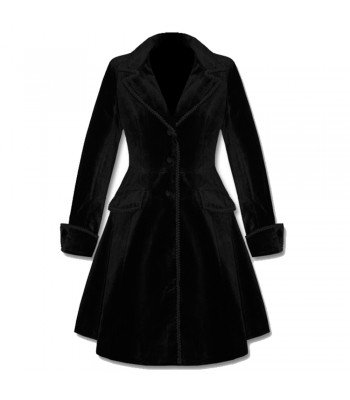 Women Spin Doctor Dandy Coat Vintage Velvet Frock Jacket